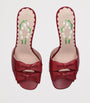 Valentino Garavani Red Leather Bow-Detail Bowow Mules 75