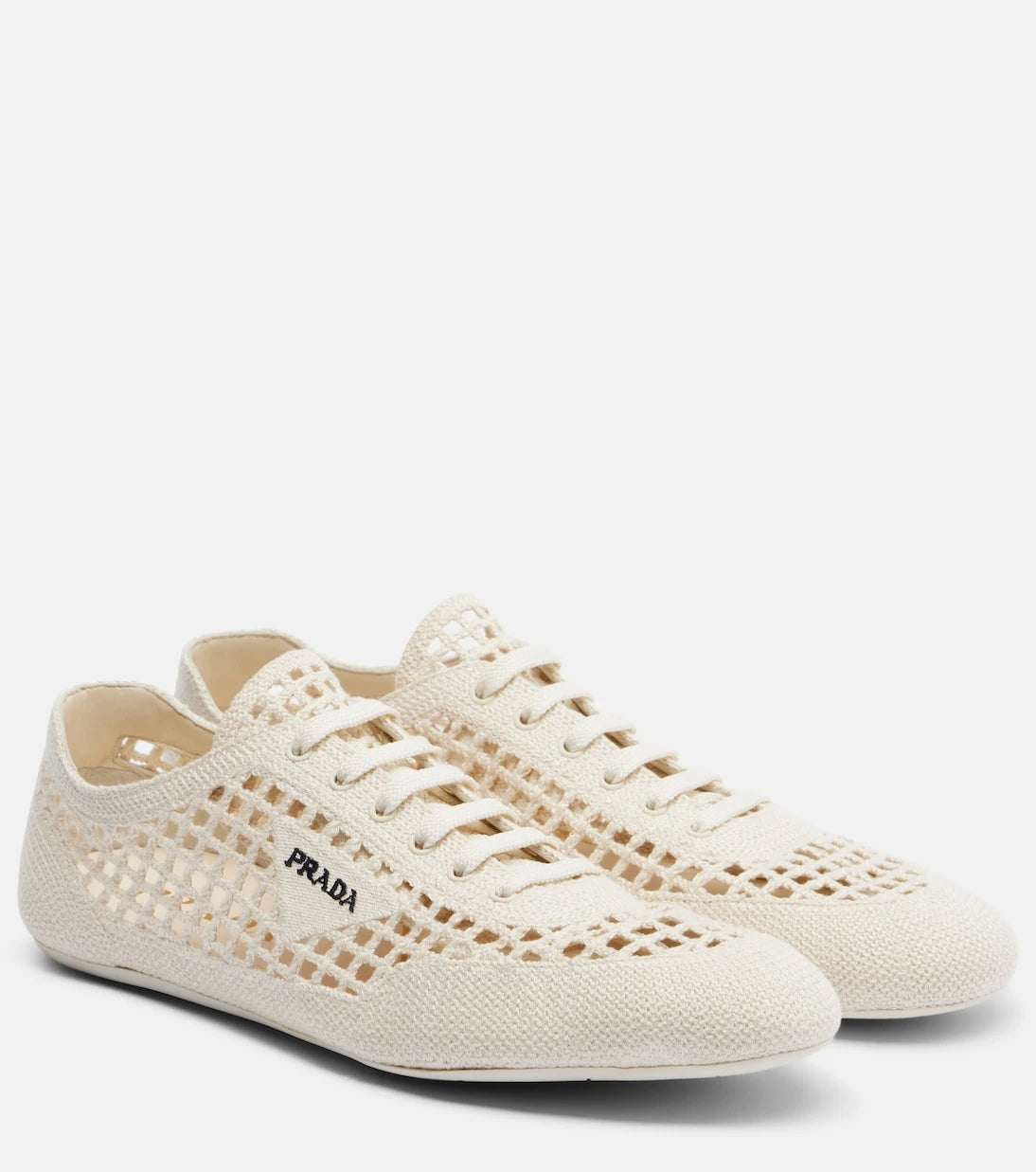 Prada - Collapse crochet sneakers