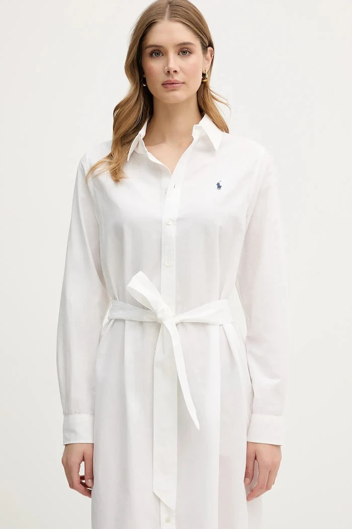 Рокля с лен Polo Ralph Lauren