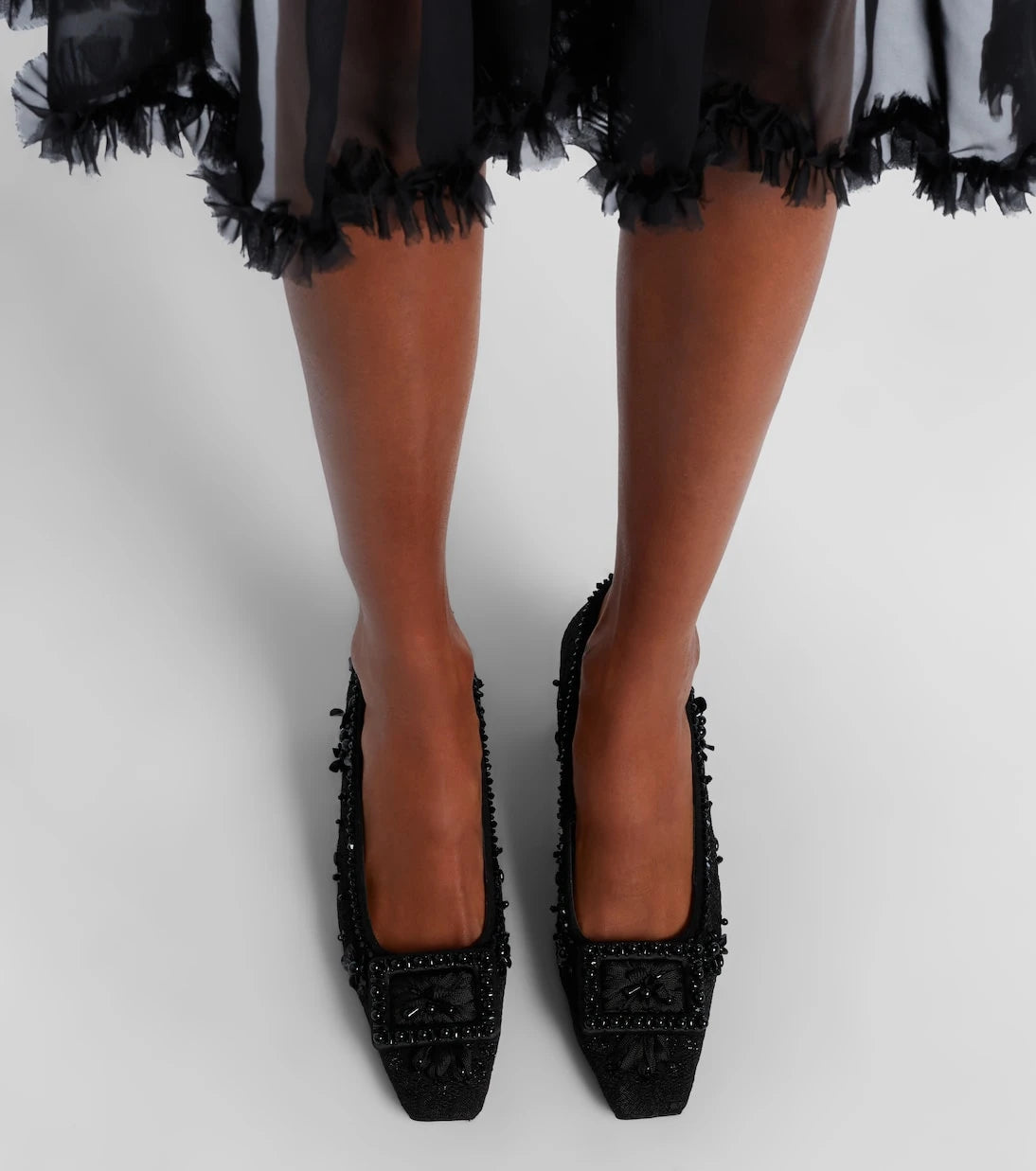 Roger Vivier - Belle Vivier embellished lace pumps