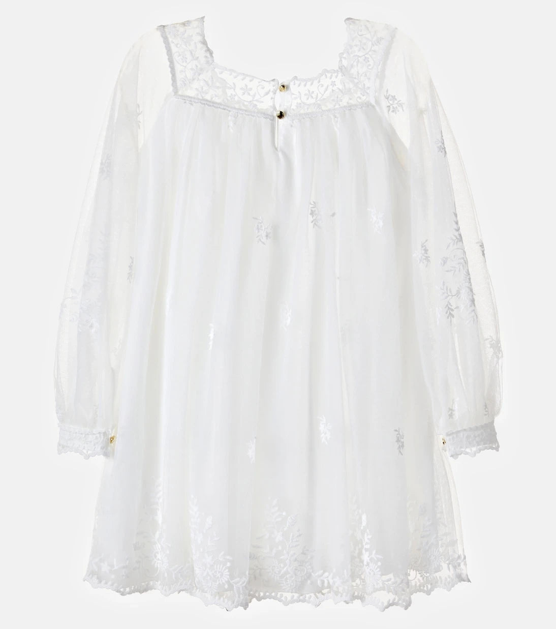 Chloé Kids - Embroidered tulle dress