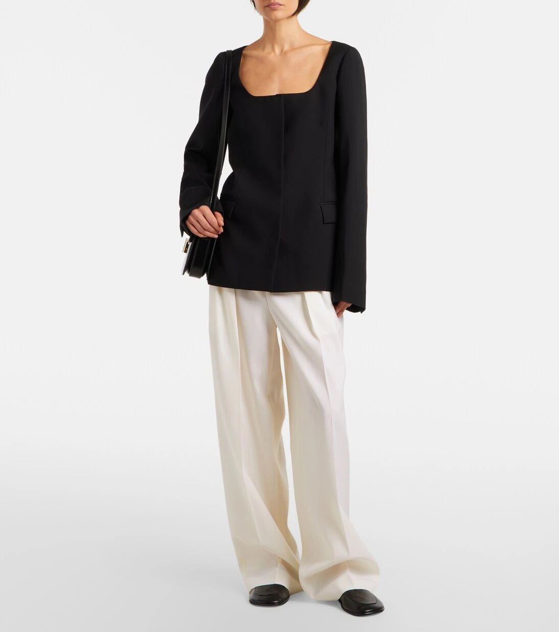 Calvin Klein Collection - Alexandra pleated wool wide-leg pants
