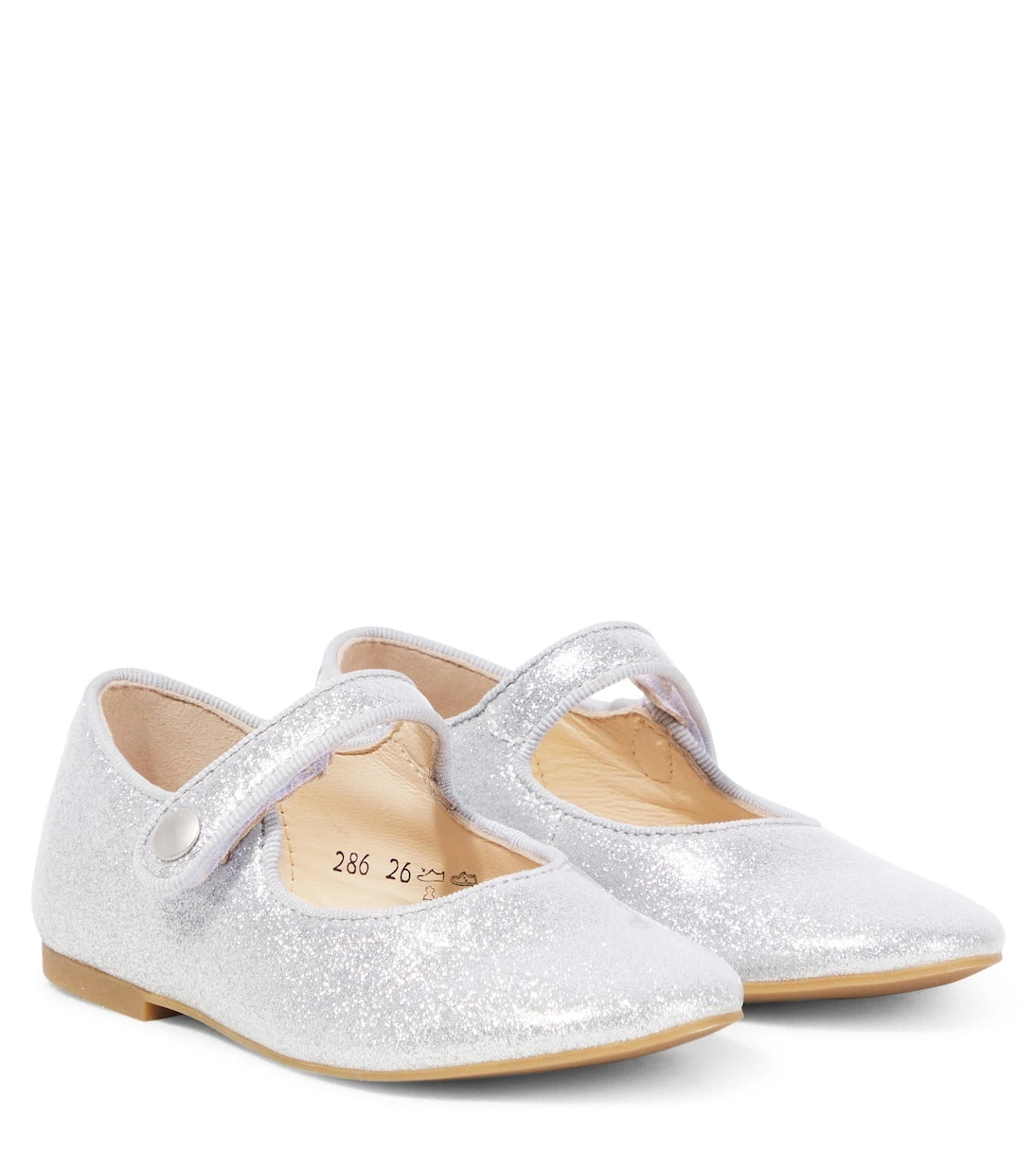 Pom d'Api - Daisy Baby metallic leather slides