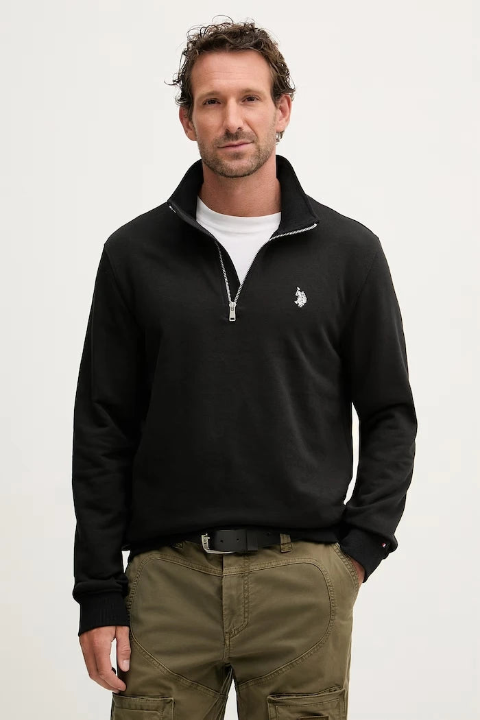 U.S. Polo Assn. суичър мъжки с памук DHM LB 1/4 ZIP