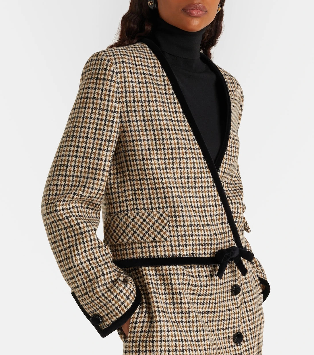 Valentino - Houndstooth virgin wool jacket