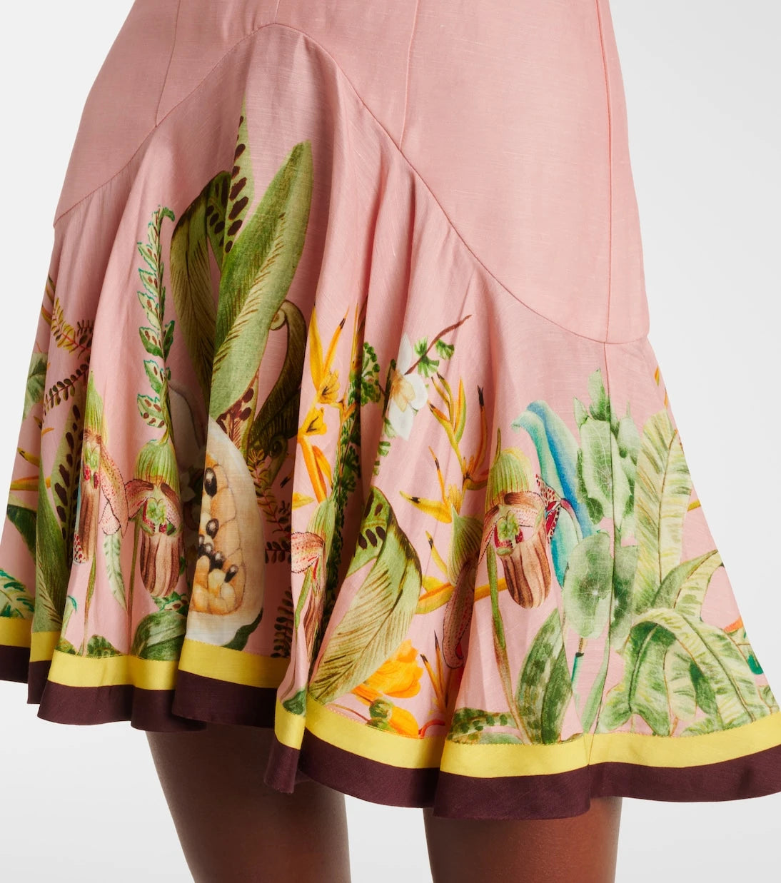 Alémais - Papaya linen-blend minidress