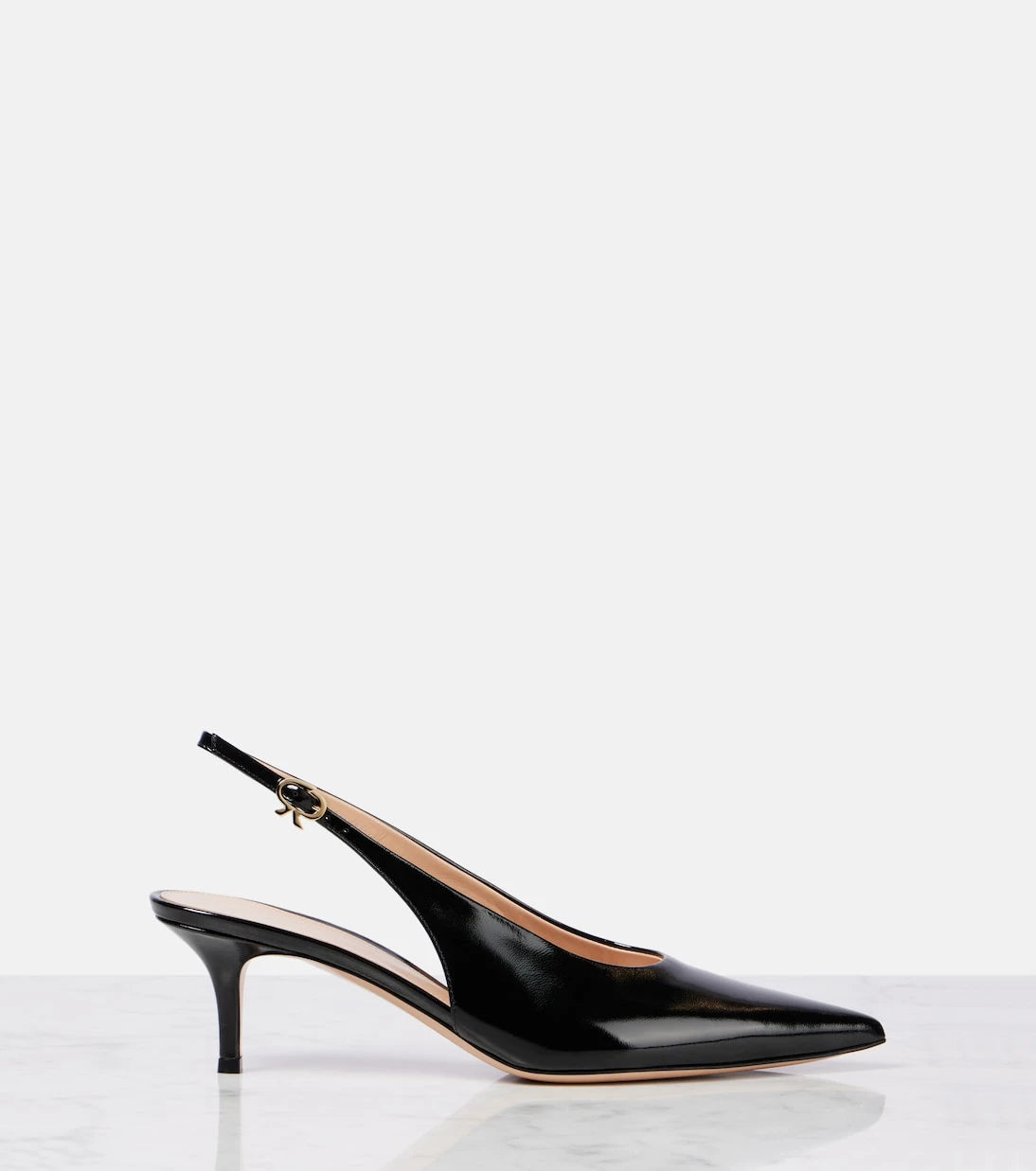 Gianvito Rossi - Robbie 55 patent leather slingback pumps