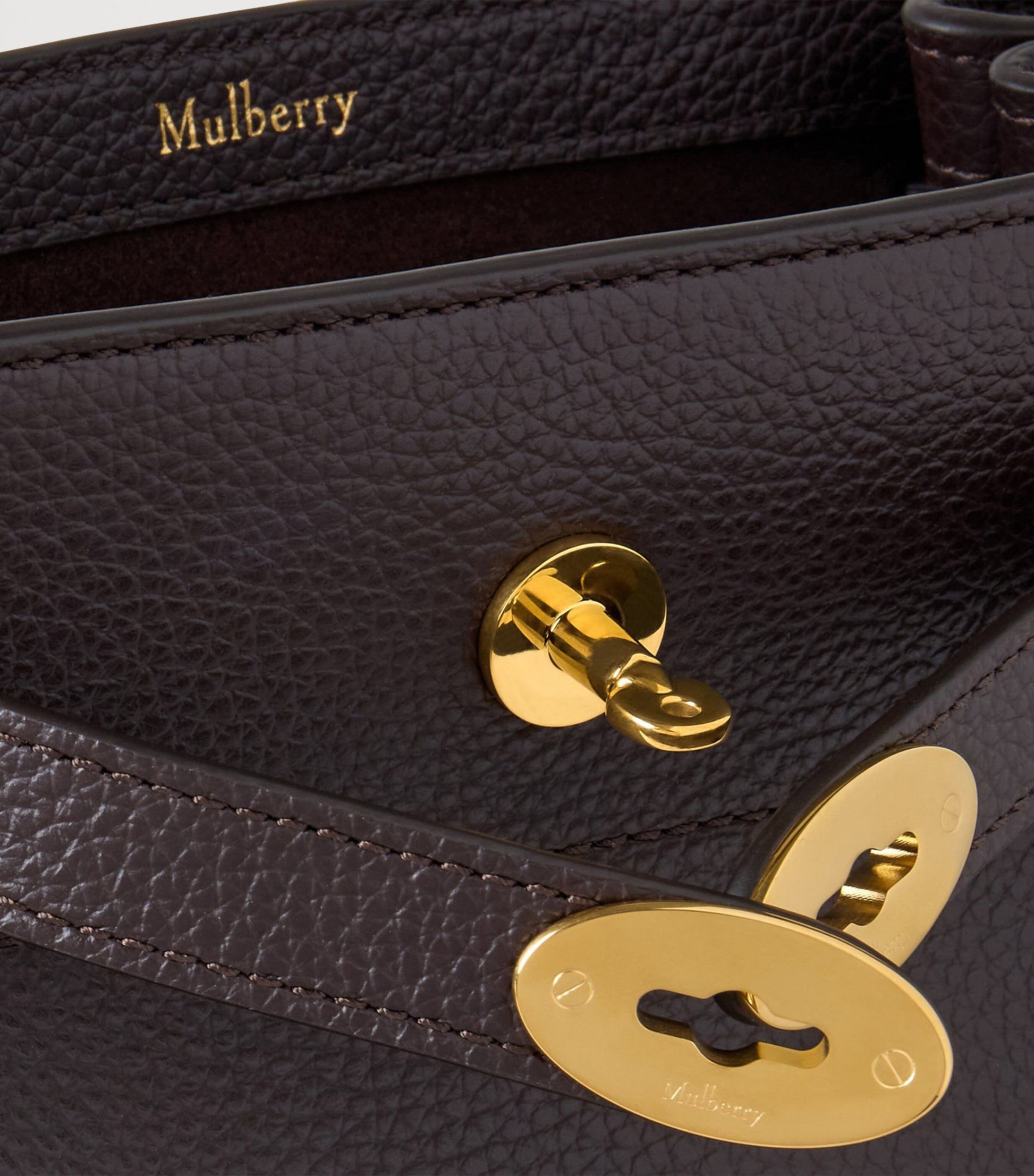 Mulberry Leather Islington Bucket Bag EBONY