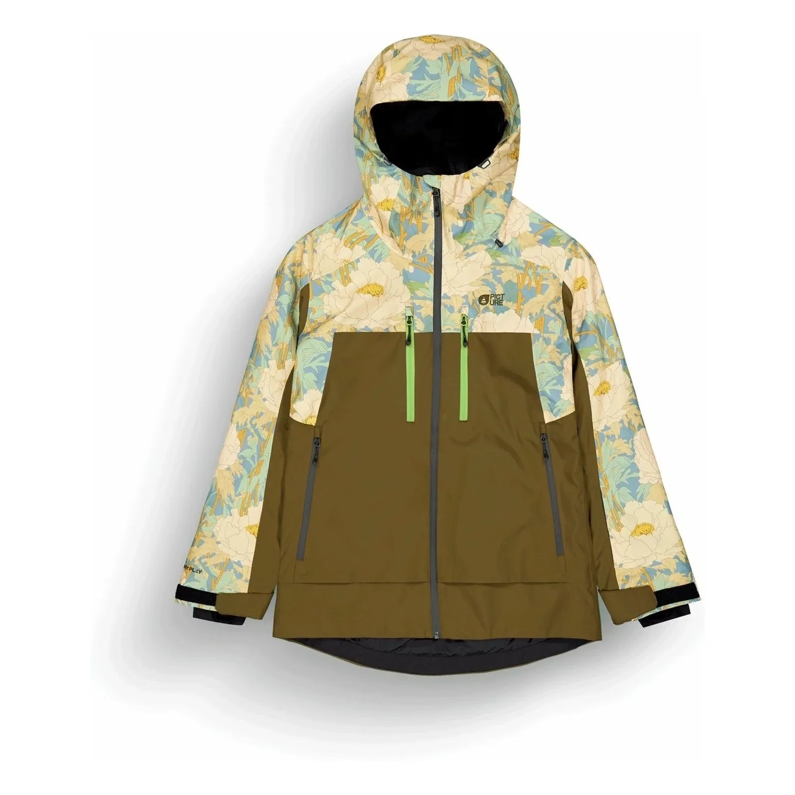 Picture - Exa Fleurie Ski Jacket | Khaki