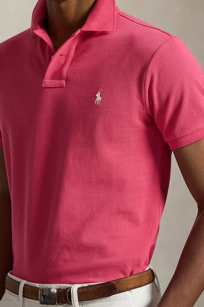 Памучна тениска с яка Polo Ralph Lauren
