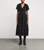 DÔEN Black Cotton Gabriella Midi Dress