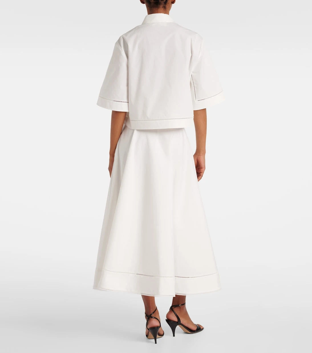 Róhe - Embroidered cotton poplin shirt