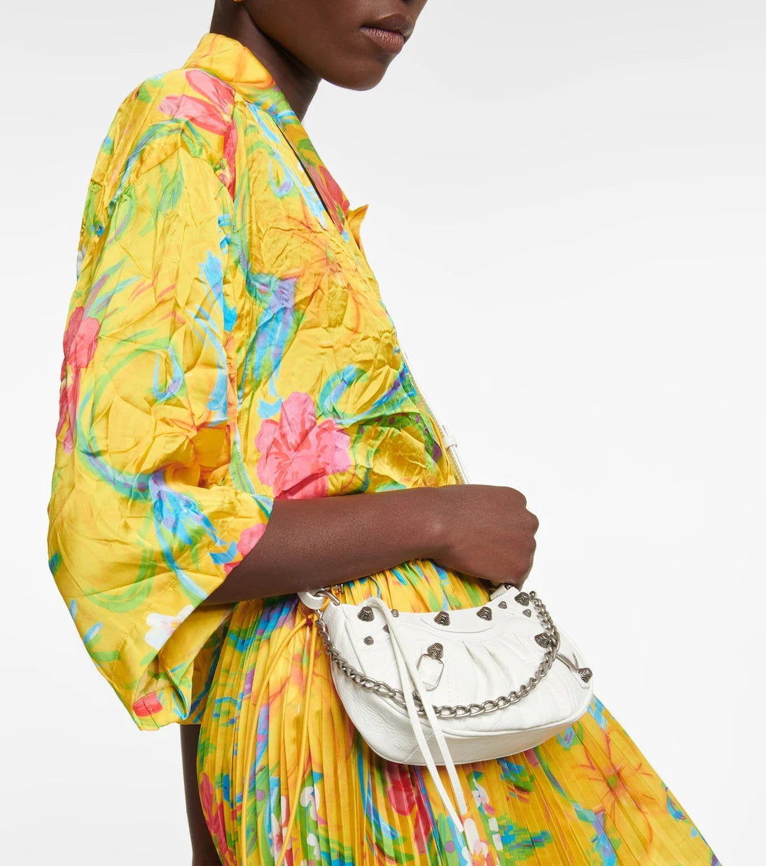Balenciaga - حقيبة كتف Le Cagole Mini من الجلد