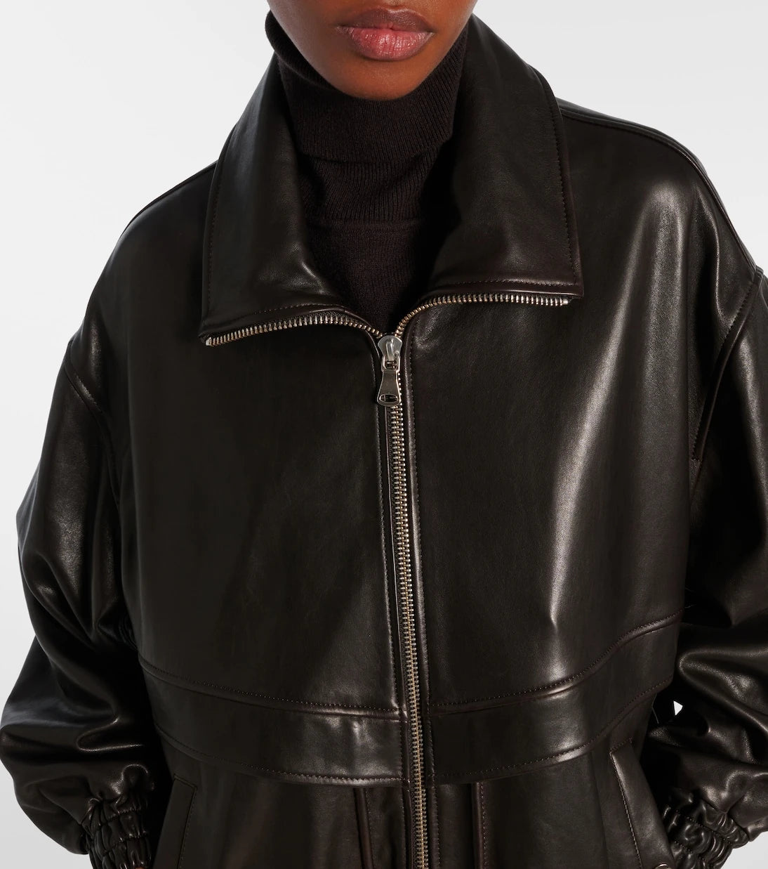 Nour Hammour - Beck leather bomber jacket