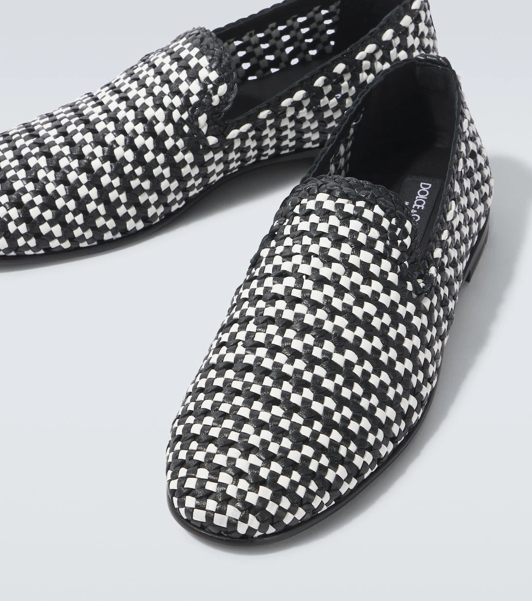 Dolce&Gabbana - Woven leather slip-on shoes