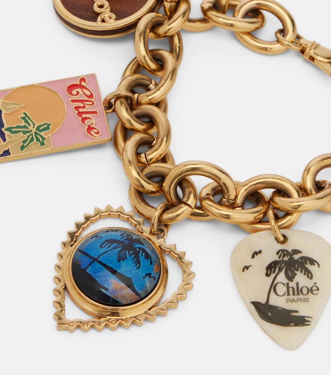 Chloé - Postcards embellished necklace