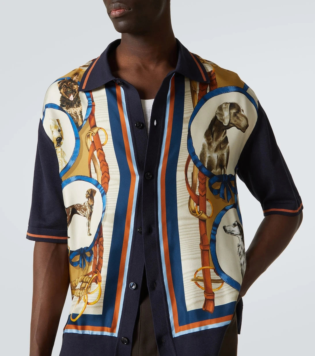 Dolce&Gabbana - Printed silk and cotton bowling shirt