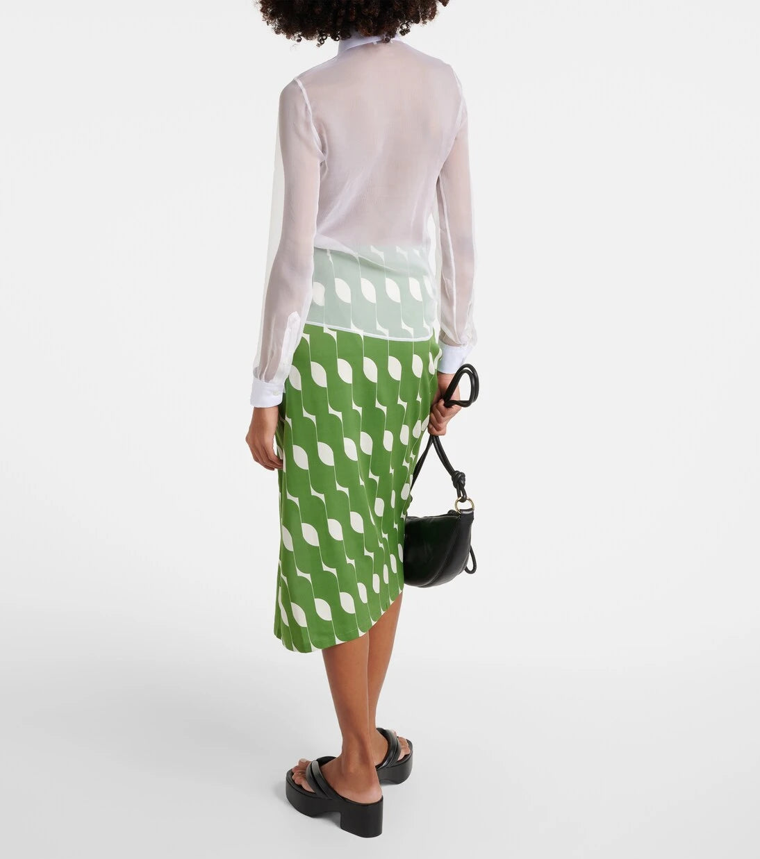 Dries Van Noten - قميص من الحرير والقطن
