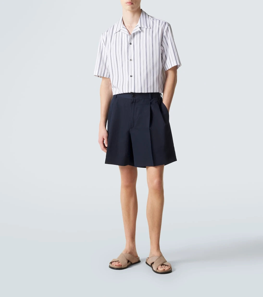 Brioni - Linen and cotton shorts
