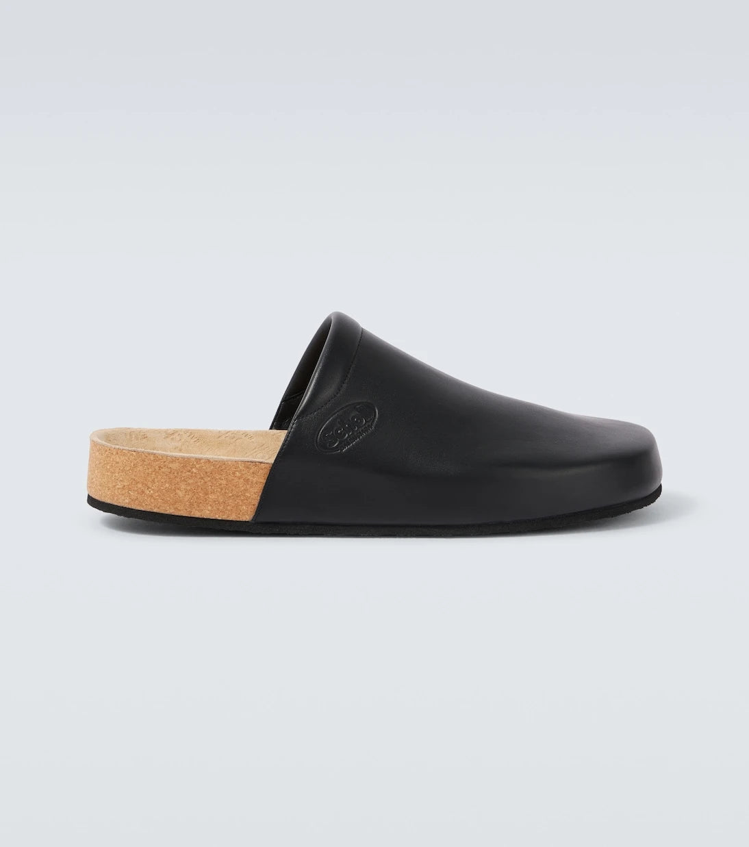 Balenciaga - x Scholl leather mules