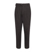 Wool-Blend Belted Puppytooth Trousers