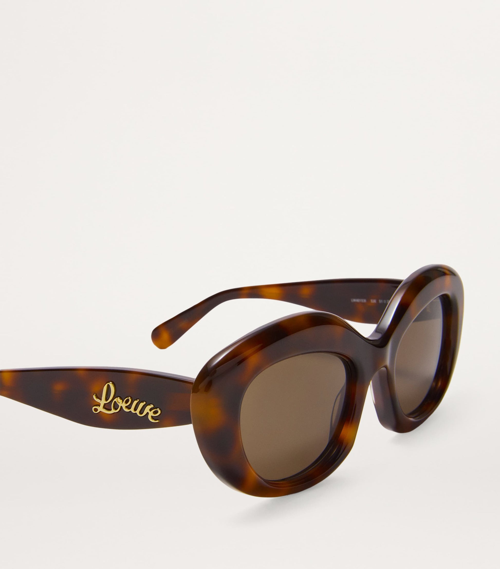LOEWE Brown Acetate Dawn Oval Sunglasses