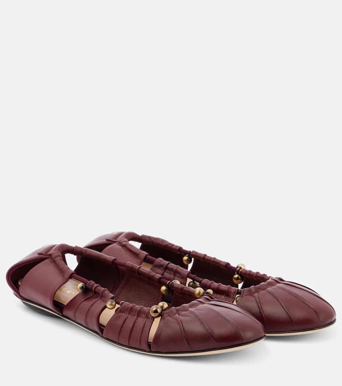 Chloé - Luna cutout leather ballet flats
