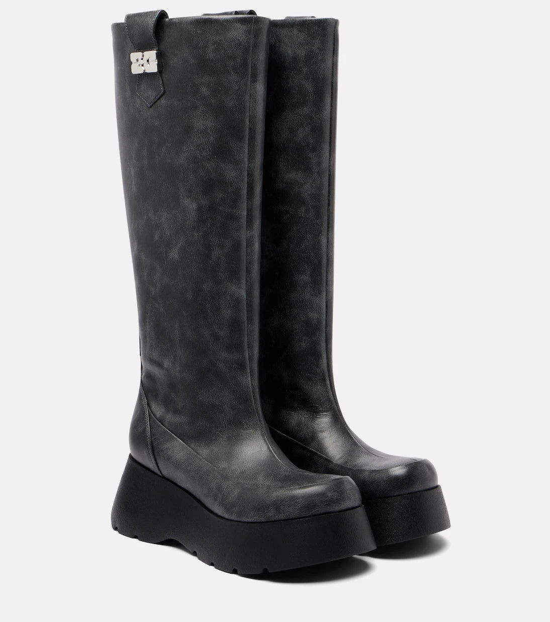 Ganni - Kat platform knee-high boots