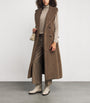 Max Mara Brown Alpaca-Wool-Silk Sleeveless Coat