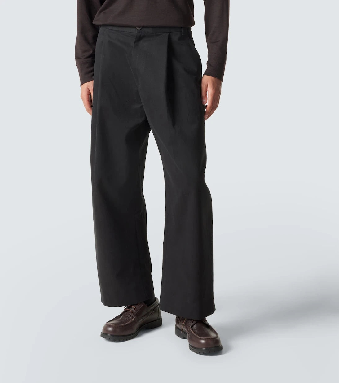 Studio Nicholson - Sorte cotton wide-leg pants