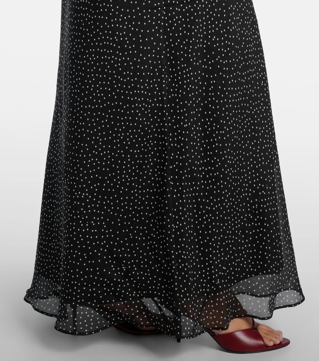 SIR - Polka-dot silk maxi dress