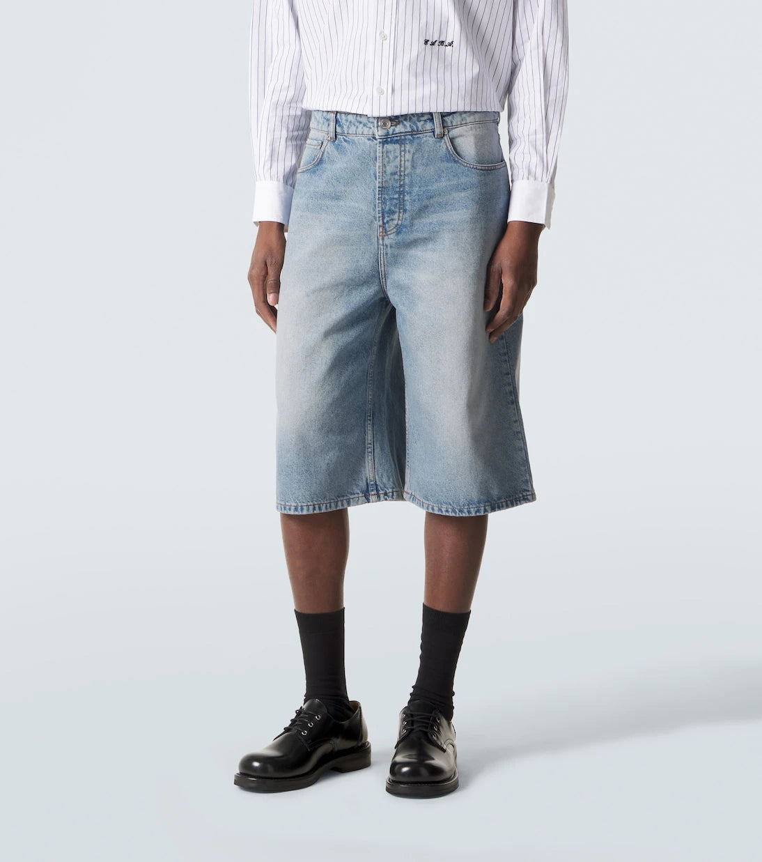 Ami Paris - Denim Bermuda shorts