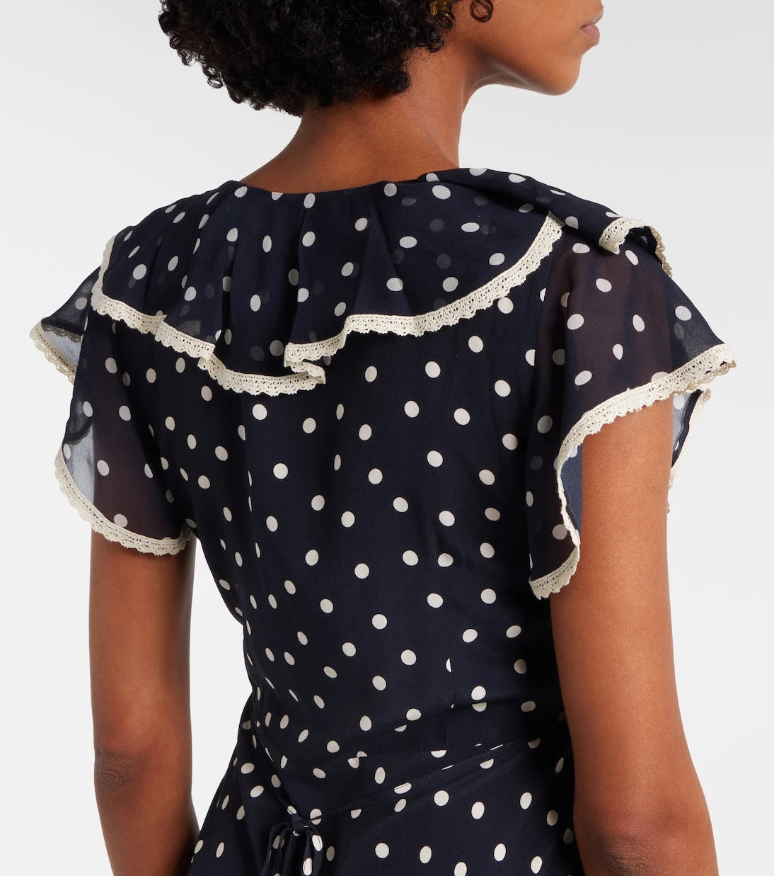 Rixo - Bethea polka-dot crêpe de chine midi dress