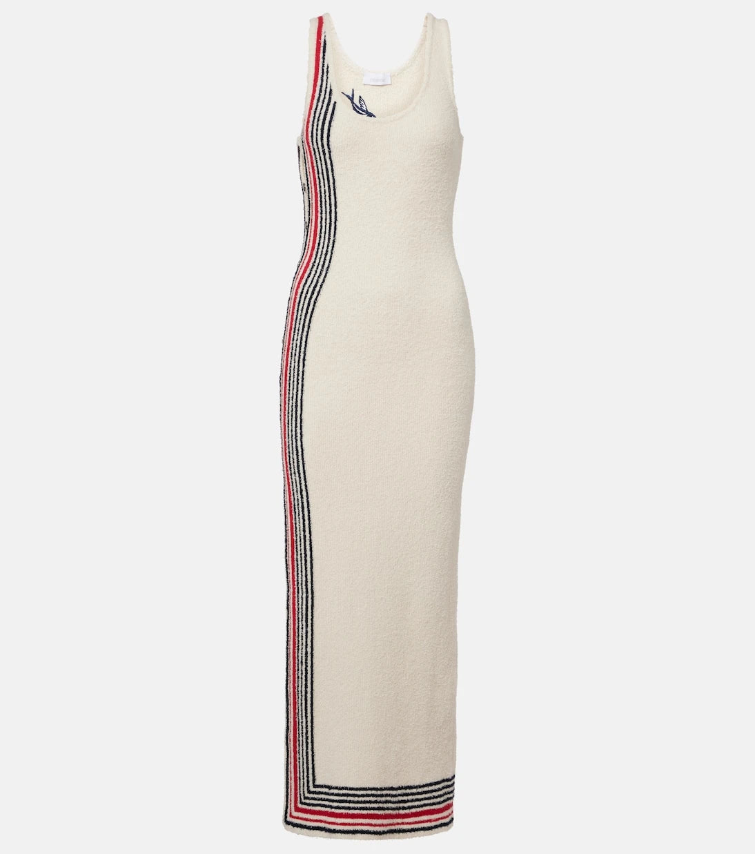 Rabanne - Striped cotton-blend terry midi dress
