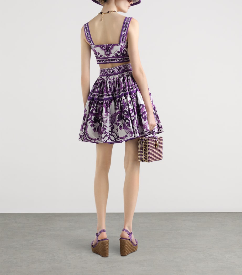 Dolce & Gabbana Multi Majolica Print Mini Skirt