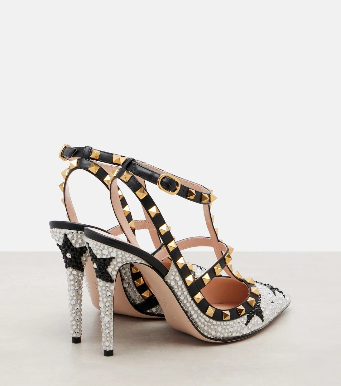 Valentino Garavani - Rockstud 100 embellished leather pumps