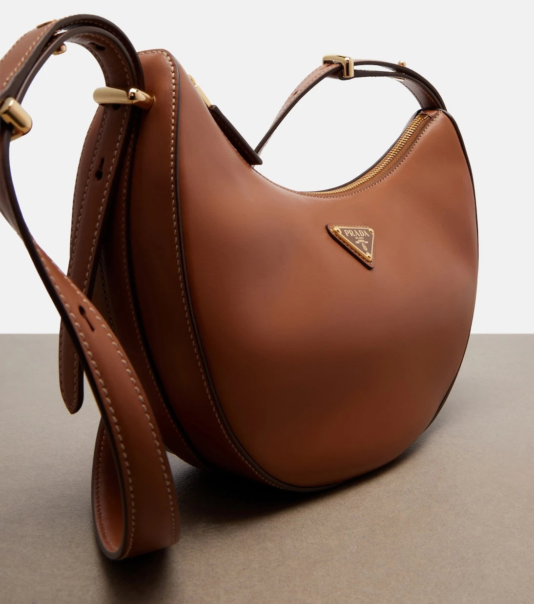 Prada - Prada Arqué Small leather shoulder bag