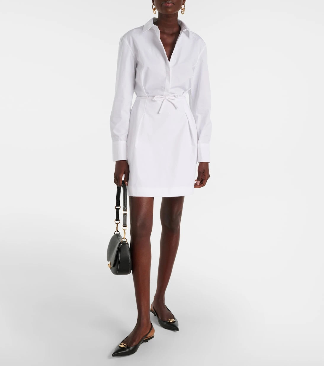Valentino - Cotton poplin shirt dress