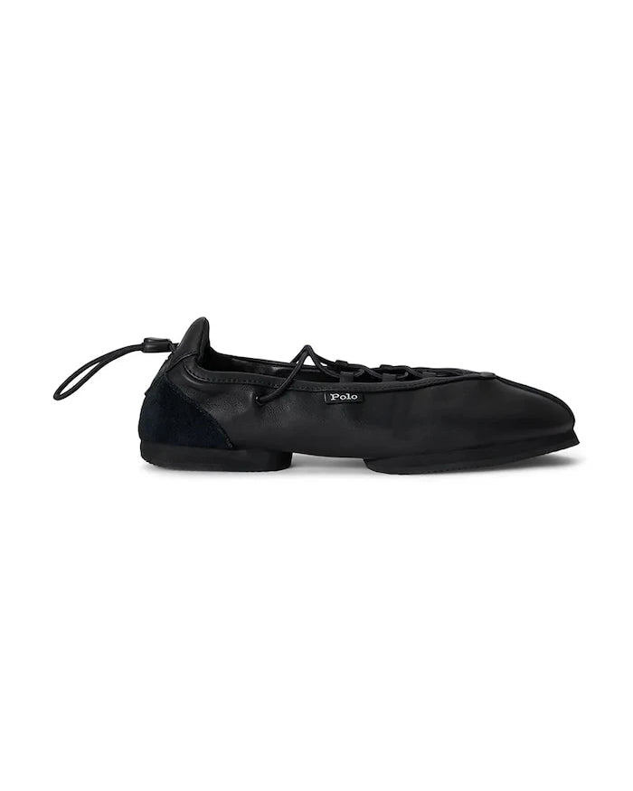 Polo Ralph Lauren Deri Balerin Babetler Ballerina Lace Up