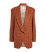 Yellow Wool-Blend Check Jacket