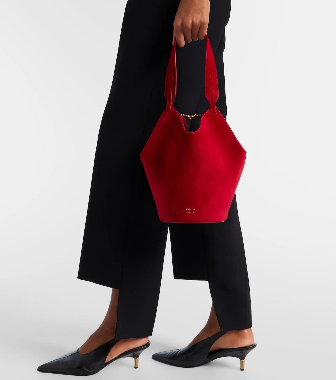 Khaite - Lotus Mini suede tote bag