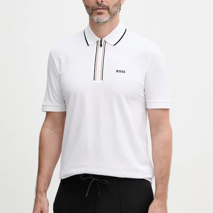 BOSS Green erkek pamuk elastan polo yaka tişört