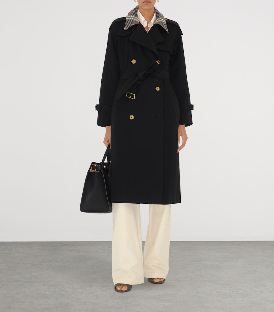 Burberry Black Long Castleford Trench Coat