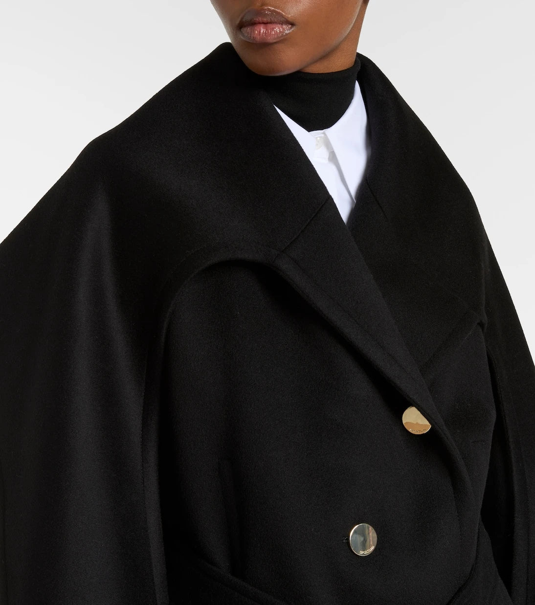 Sportmax - Baldo scarf-detail virgin wool coat