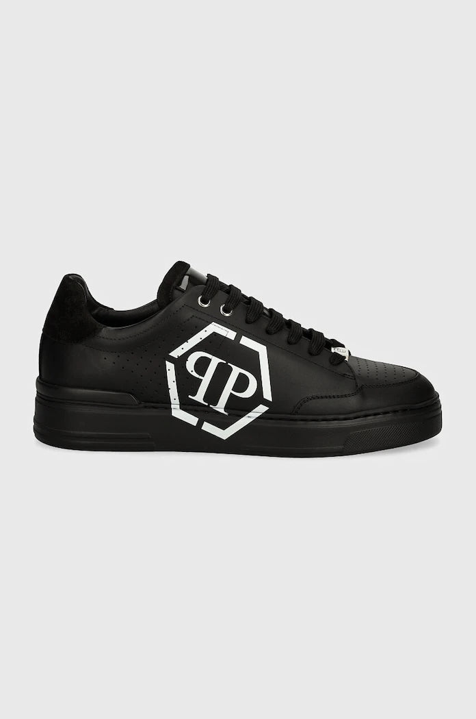 Кожени маратонки Philipp Plein Lo-Top Hexagon