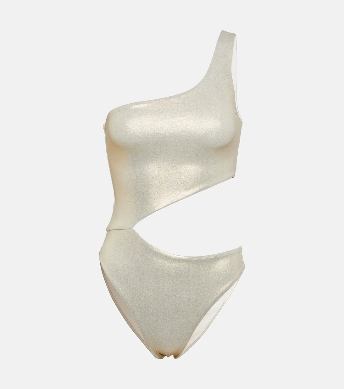 Melissa Odabash - Nassau metallic asymmetric swimsuit