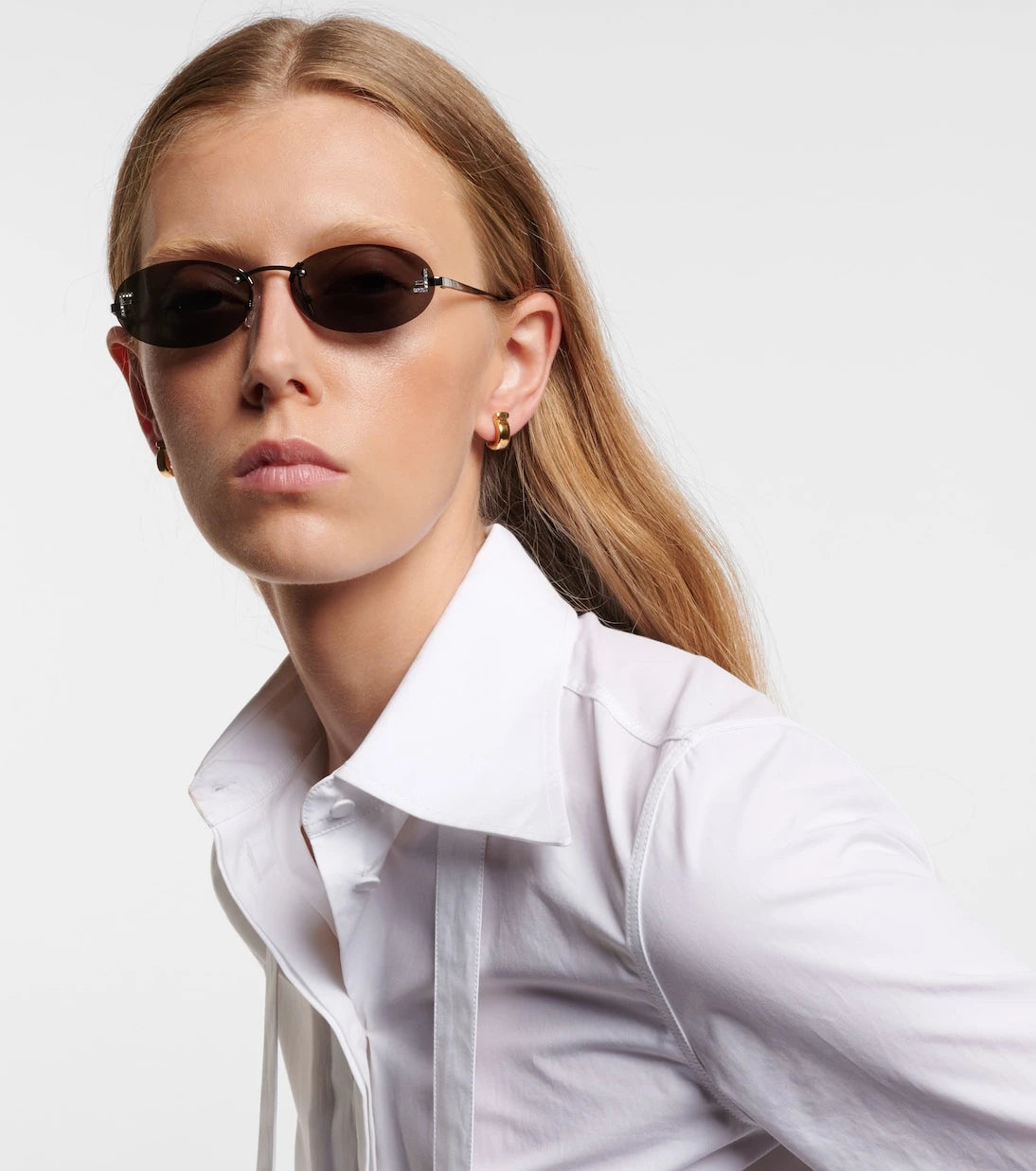 Fendi - Fendi First Crystal oval sunglasses