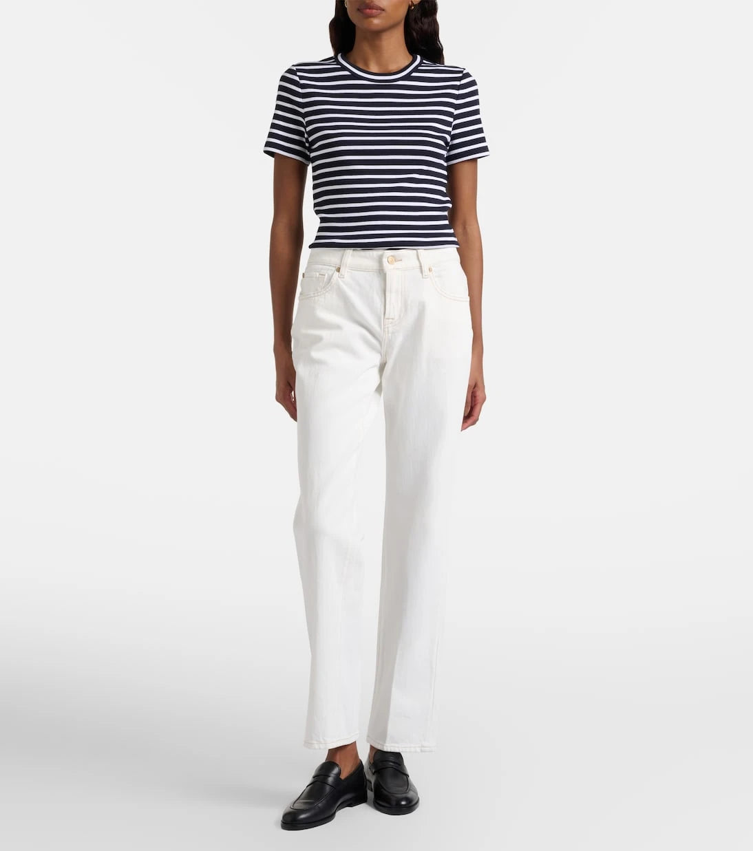 7 For All Mankind - High-rise straight jeans