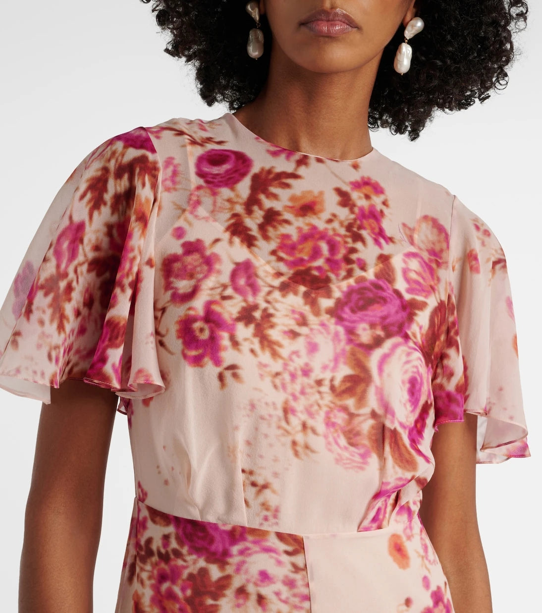 Erdem - Floral silk midi dress