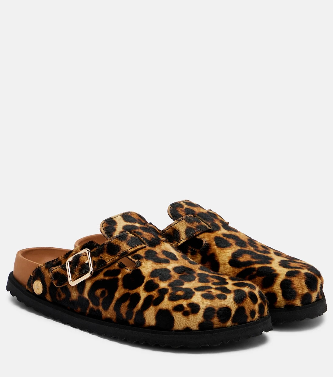 Birkenstock 1774 - قباقيب بوسطن من جلد العجل بطبعة الفهد